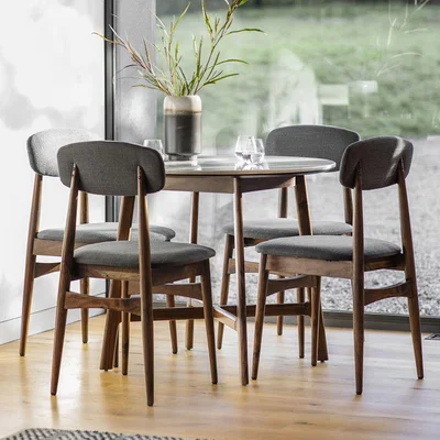 Knees Barcelona 90cm Dark Acacia Wood Round Dining Table