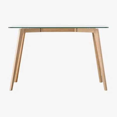 Knees Koropi 120cm Tempered Glass Dining Table - Natural