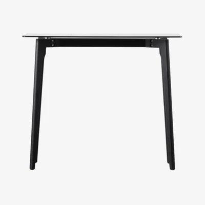 Knees Koropi 90cm Rectangle Tempered Glass Console Table - Black