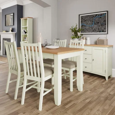 Knees Galileo 120cm-160cm Wood Extending Dining Table - White