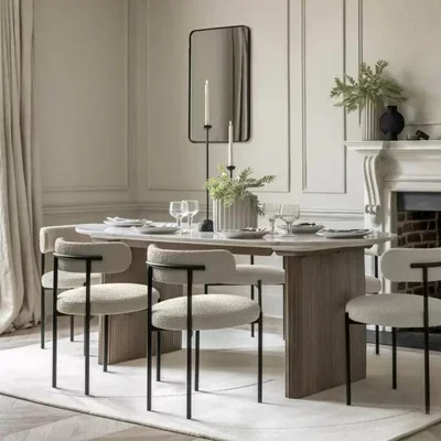 Knees Marmo 200cm Dining Table - Grey Wash