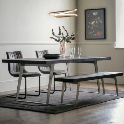 Knees Newhaven 180cm Acacia Dining Table - Black
