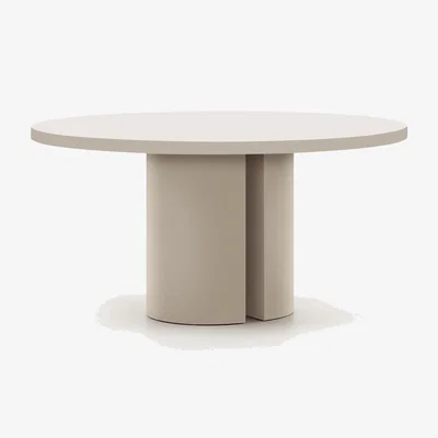 Kave Home Nealy round table in lacquered MDF in an ecru finish, Ø 150 cm