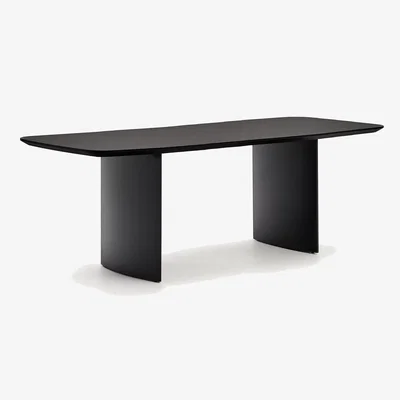 Kave Home Litto black, lacquered MDF table, 200 x 100 cm