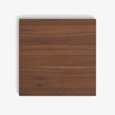 Kave Home Tiaret table top in melamine with a walnut finish, 70 x 70 cm