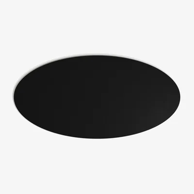Kave Home Argo oval table top in matt black glass, 160 x 90 cm
