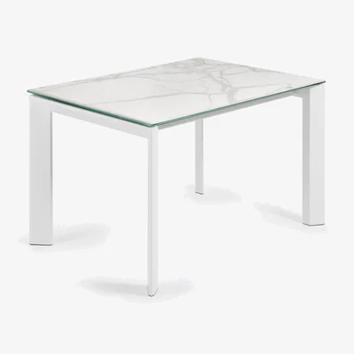 Kave Home Axis 120 (180) cm white legs