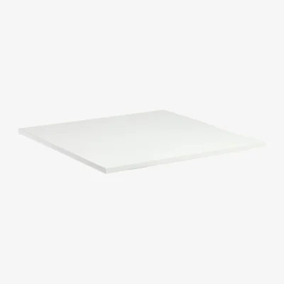 Kave Home Tiaret table top in melamine with a white finish, 70 x 70 cm