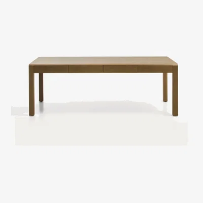 Kave Home Arelida table in oak veneer and solid oak wood with light brown finish 220 x 100 cm FSC Mix Credit