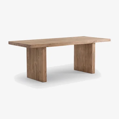 La Redoute Malio Rectangular 6-8 Seater Dining Table in Solid Pine