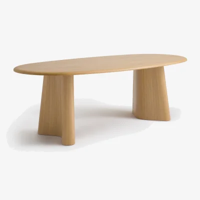 La Redoute William 6-8 Seater Oval Dining Table in Oak Veneer