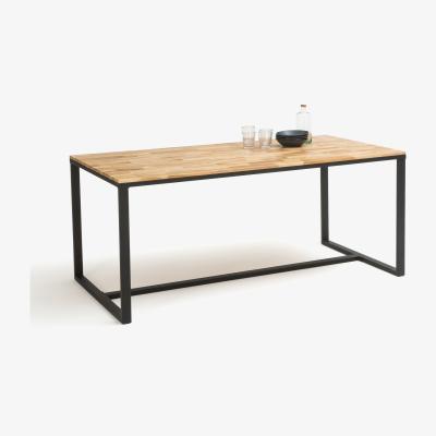 La Redoute Hiba Dining Table in Oak/Steel, Seats up to 8