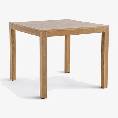 La Redoute Nusso 2-4 Seater Square Dining Table in Oak and Veneer with Straight Edges