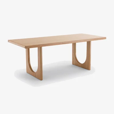 La Redoute Douve 6-8 Seater Rectangular Dining Table in Oak and Veneer