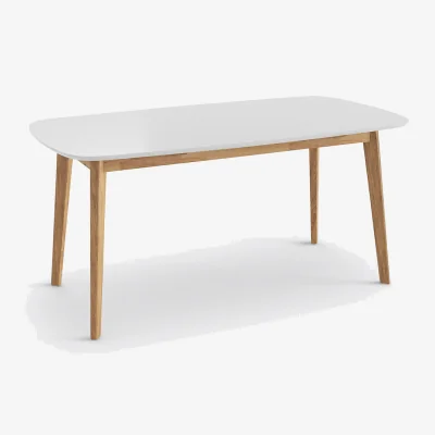 La Redoute Jimi Solid Oak and Lacquer 6 Seater Dining Table
