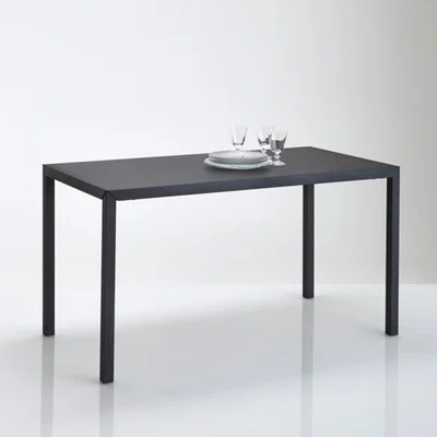La Redoute HIBA Dining Table in Matt Black Metal (Seats 4)