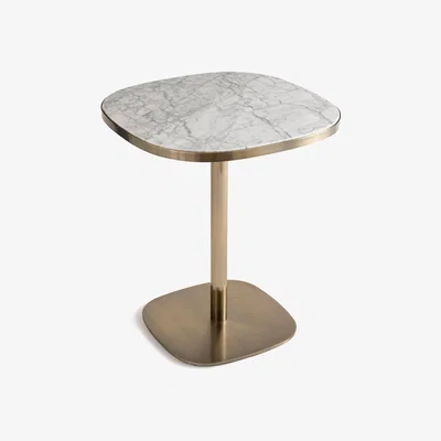La Redoute Lixfeld White Marble Bistro Table