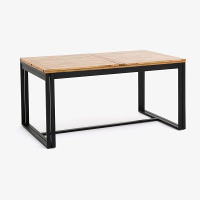 La Redoute Hiba Extendable Table in Oak and Steel, Seats 6-10