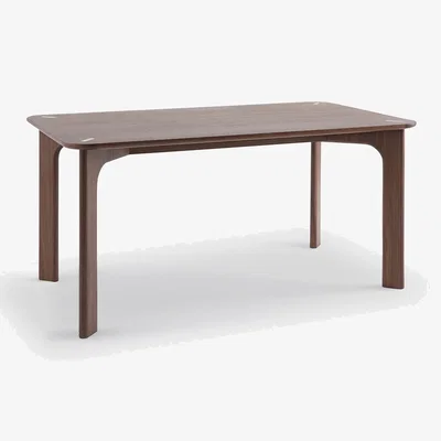La Redoute Strofi Walnut Veneer Rectangular Dining Table (Seats 6)