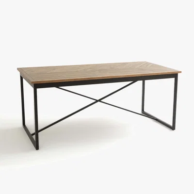 La Redoute Nottingham 6 Seater Pine Parquet Dining Table