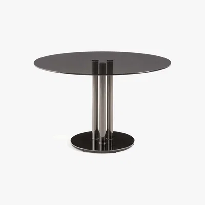 La Redoute Neso Round Dining Table in Tempered Glass