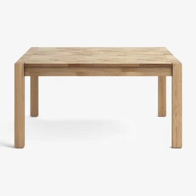 La Redoute Adelita Square Oak Dining Table, Seats 8