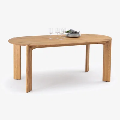 La Redoute Elmo Solid Oak Dining Table (Seats 6-8)