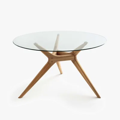 La Redoute MARICIELO Glass and Oak Dining Table