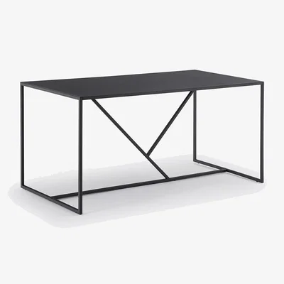 La Redoute Abby Rectangular Metal Dining Table (Seats 6)