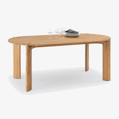 La Redoute Elmo 6-8 Seater Dining Table in Solid Oak