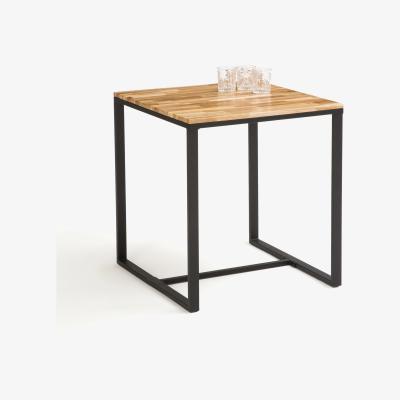 La Redoute Hiba 2-Person Bistro Table in Oak and Steel