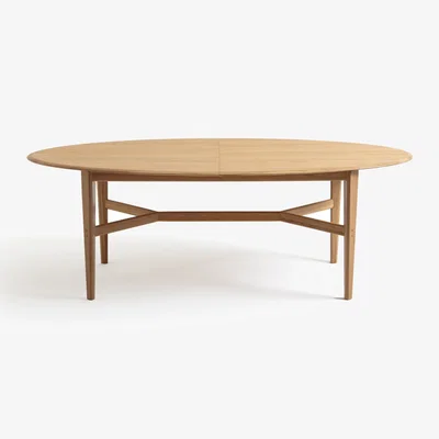 La Redoute Tadame Solid Oak Extendable Dining Table (Seats 10)