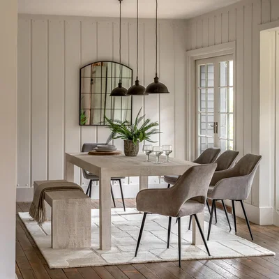 La Redoute Rustana Whitewash Mango Wood Dining Table