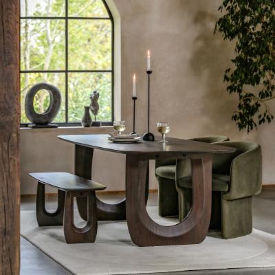 La Redoute Akron Curved Mango Wood Dining Table (Seats 6)