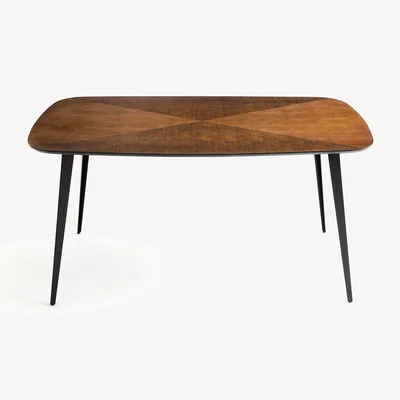 La Redoute Vintage-Style Inlaid Dining Table, Seats 6.