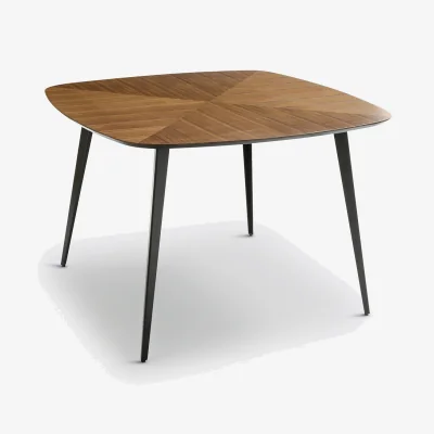 La Redoute Watford 4-Seater Dining Table with Vintage Marquetry