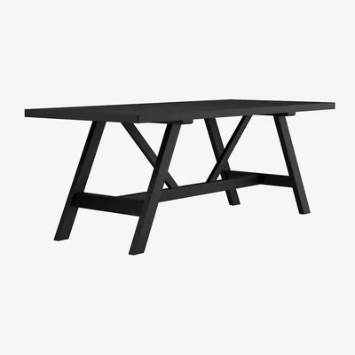 La Redoute Adelaide Contemporary Oak Veneer Farmhouse Trestle Dining Table (Seats 8)