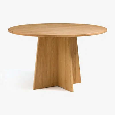 La Redoute Ajowan Round Oak Dining Table (Seats 4-6)