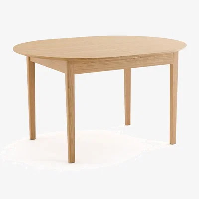 La Redoute Wapong Extendable Oak Veneer Round Dining Table (Seats 4-6)