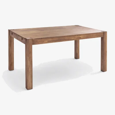 La Redoute Lunja 6-8 Seater Extending Dining Table in Teak-Stained Pine and Veneer