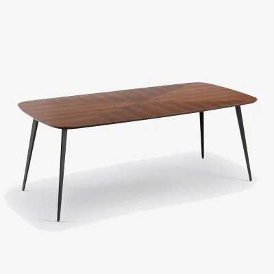 La Redoute Watford 8-Seater Dining Table with Vintage Marquetry