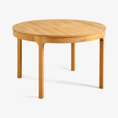 La Redoute Amalrik 120cm Round Solid Oak Extending Dining Table