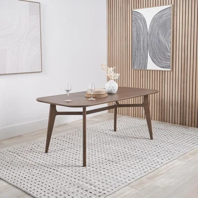 La Redoute Elion Mid-Century Ash Wood Dining Table (Seats 6)