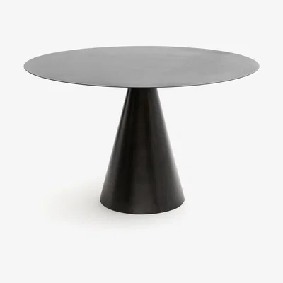 La Redoute Mayra Aged Metal Round Dining Table, Diameter 120cm