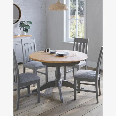 Marks & Spencer M&S Padstow Round 4-6 Seater Extending Dining Table - Light Grey, Light Grey