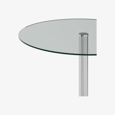 Marks & Spencer M&S Huxley 4 Seater Pedestal Dining Table - Chrome, Chrome