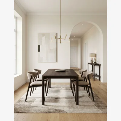 Marks & Spencer Royalcraft ARKA Dark Wood Dining Table Natural