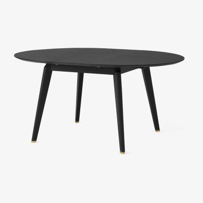 Made.com Albers 4-6 Seat Round to Oval Extending Dining Table, Black Stain Oak
