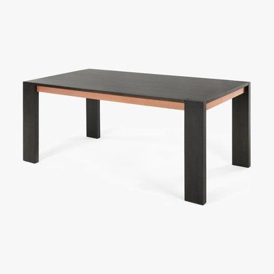 Made.com Anderson Dining Table, Grey Mango Wood and Copper