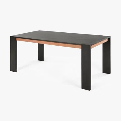 Made.com Anderson Dining Table, Grey Mango Wood and Copper
